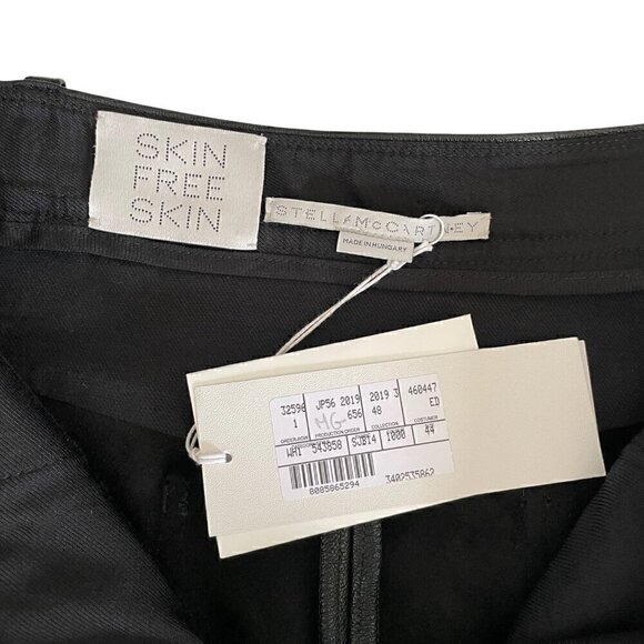 Stella McCartney Hailey Vegan Leather Pants Black EU 44 Wide Leg Designer - Picture 5 of 10